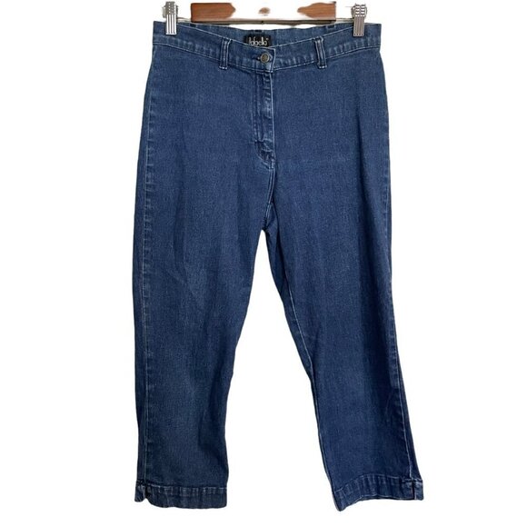 Rafaella Women's Vintage Dark Wash High Rise Stretch Cropped Jeans Size 4/Small - Picture 1 of 5